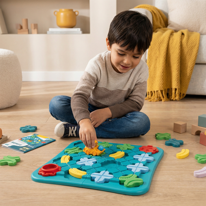 Juego de puzzle laberinto para niños | Juguete educativo de pista de carretera con bolas y coche para jugar a la lógica y resolver problemas