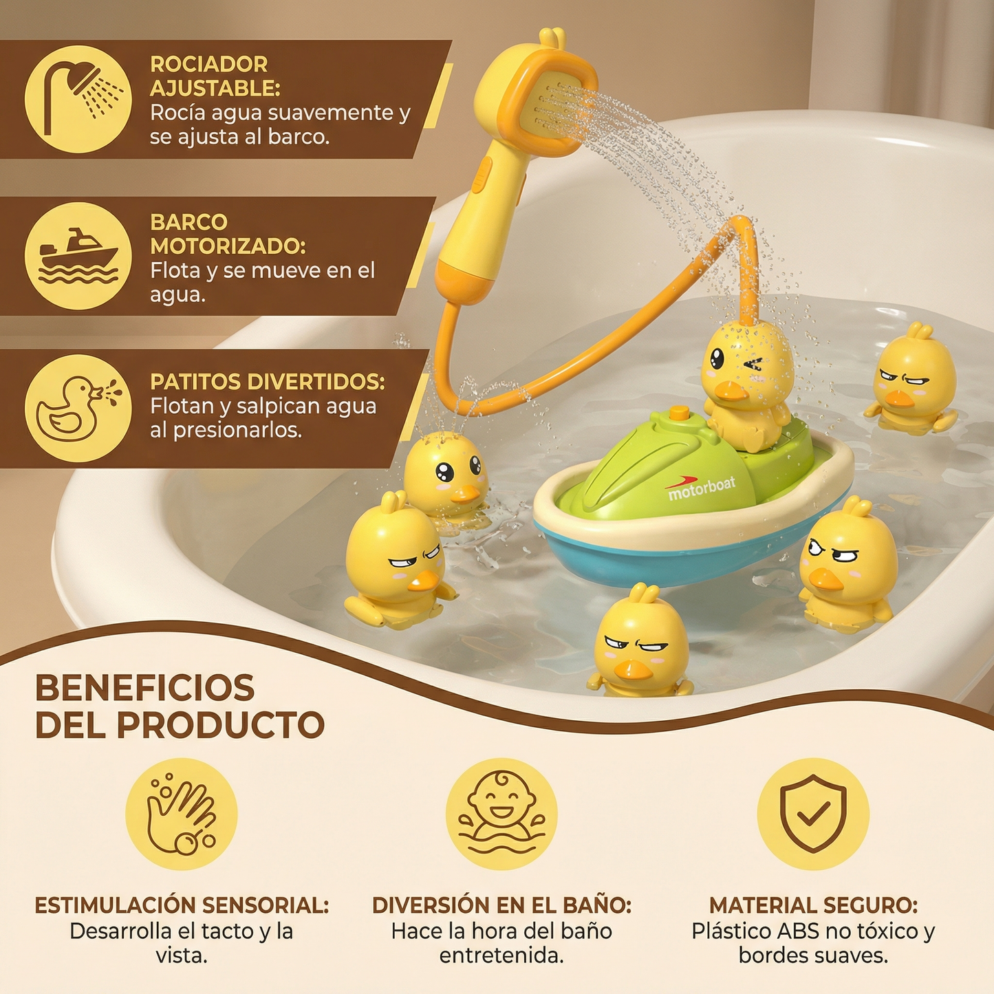 Juego de juguetes de baño para bebés