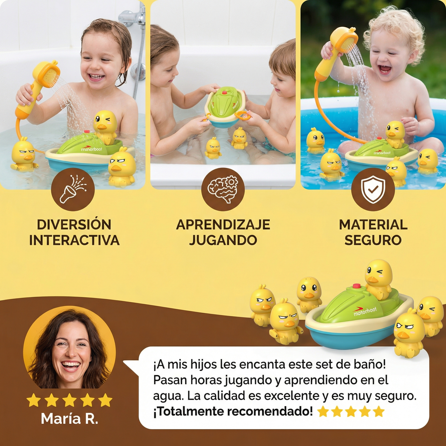 Juego de juguetes de baño para bebés