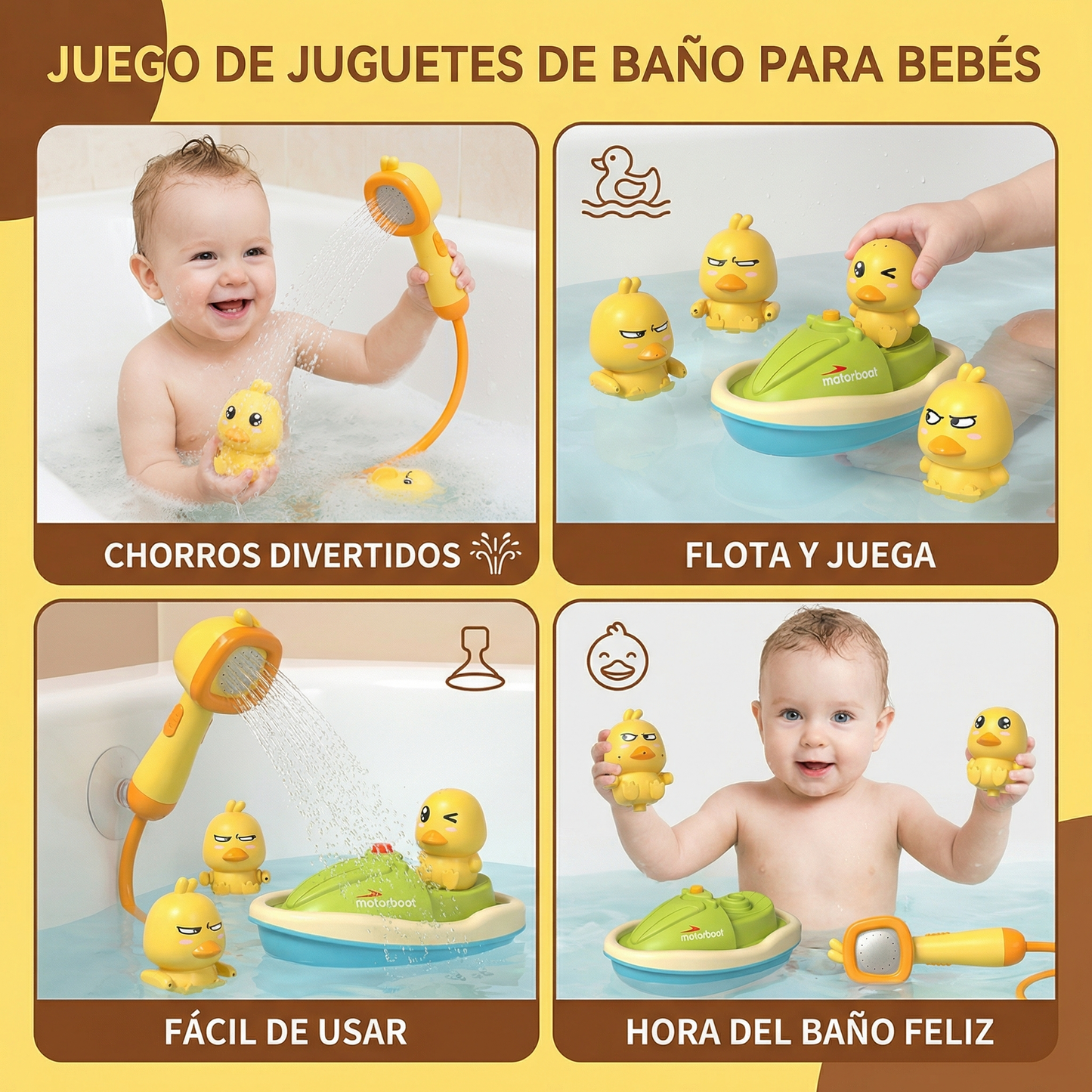 Juego de juguetes de baño para bebés
