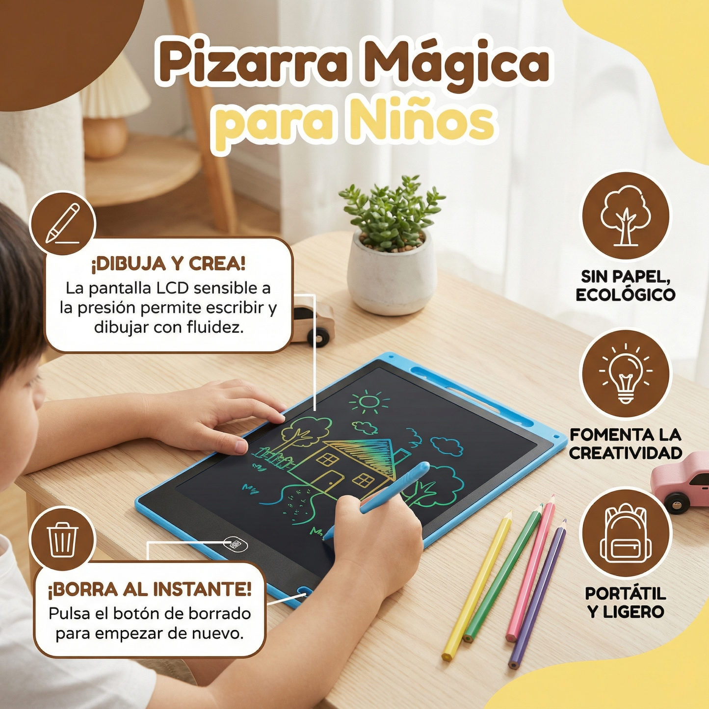 Pizarra mágica para niños