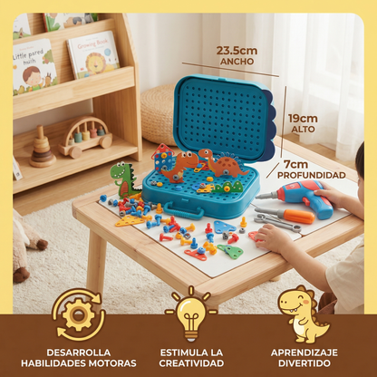 Juego de construcción para niños con adorable diseño de dinosaurio
