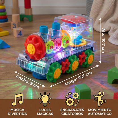 Locomotora musical danzante y luminosa