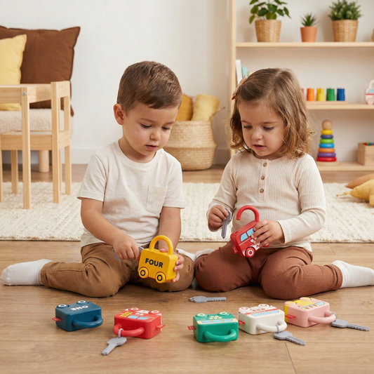 Juguete montessori llave y cerradura – Colores y patrones