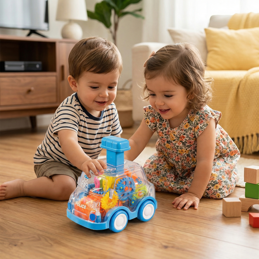 ¡Presiona y avanza – Coches de engranajes!