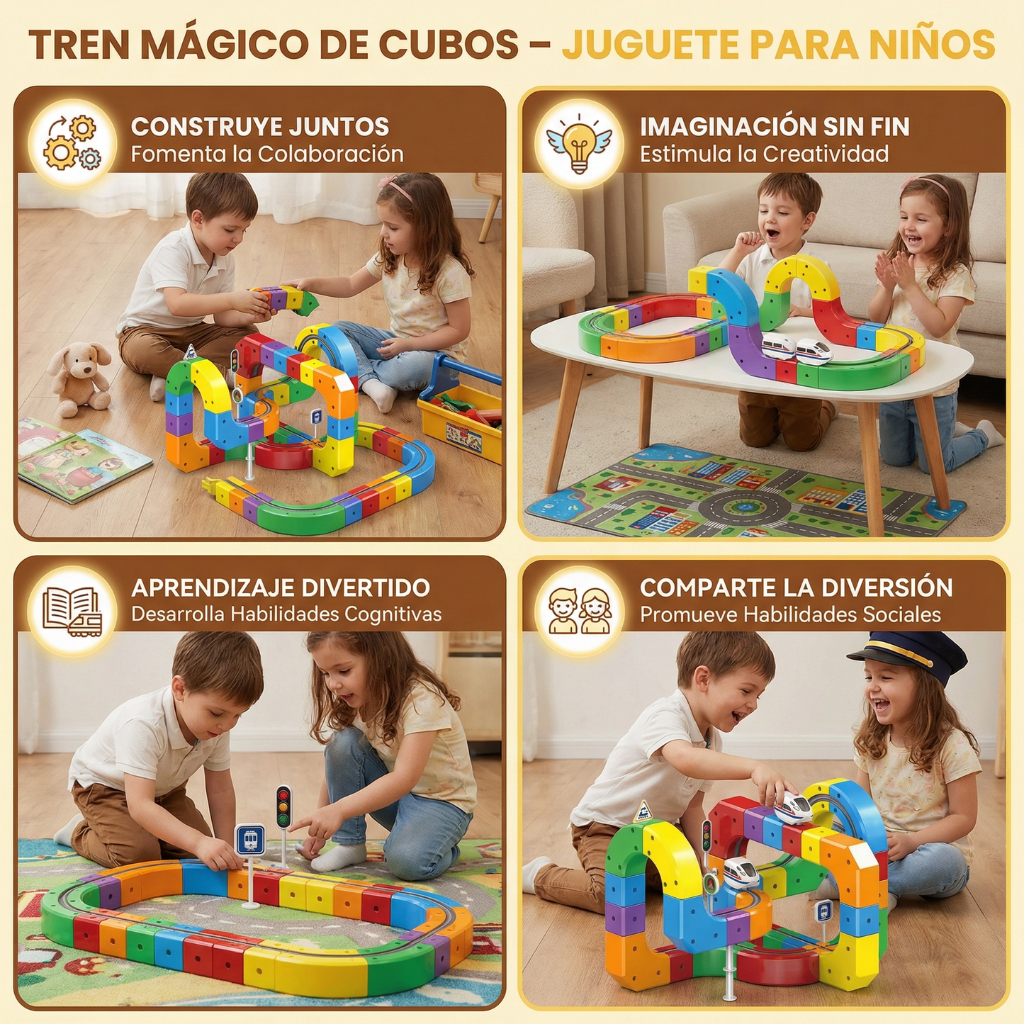 Tren mágico de cubos – juguete para niños