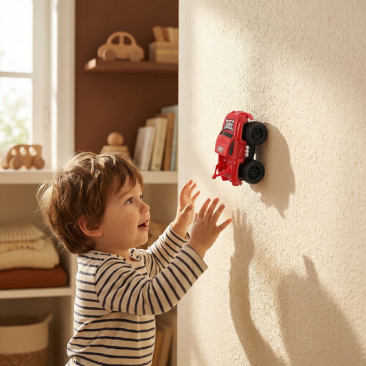 Minicoches de juguete para niños pequeños ⎜ Vehículos inerciales para gatear en interiores y desarrollar la motricidad fina