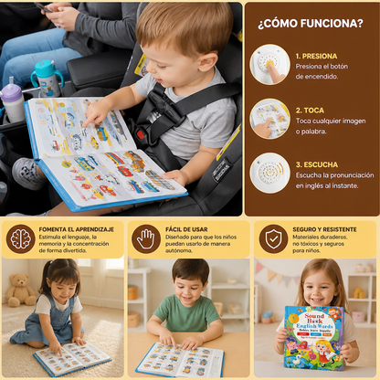 Libro Sonoro Interactivo de Inglés para Niños – Toca, Escucha y Aprende Jugando