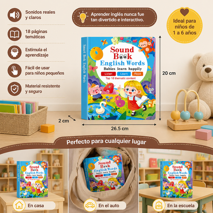 Libro Sonoro Interactivo de Inglés para Niños – Toca, Escucha y Aprende Jugando