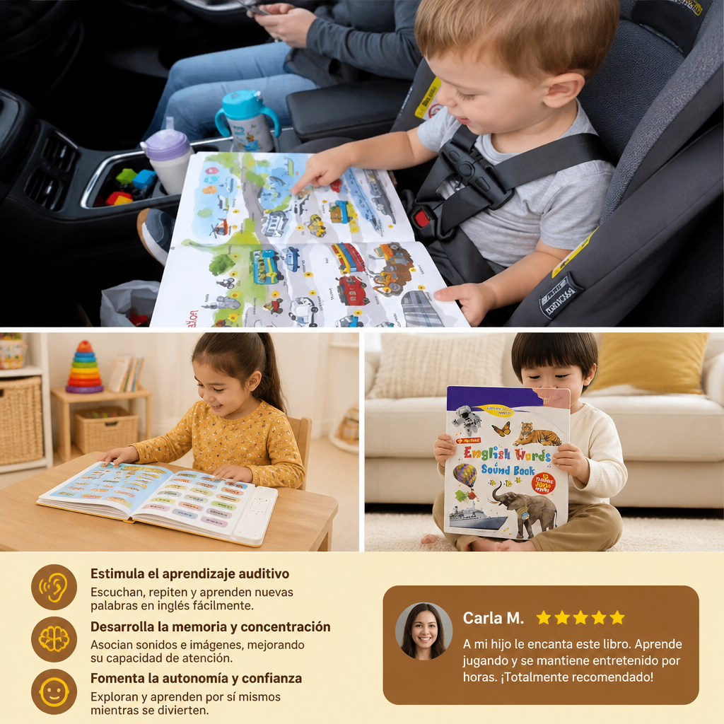 Libro Sonoro Interactivo de Inglés para Niños – Toca, Escucha y Aprende Jugando