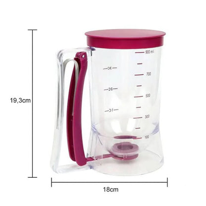 Dispensador De Masa Con Escala Medidora Y Boquilla Para Magdalenas Y Tartas