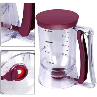Dispensador De Masa Con Escala Medidora Y Boquilla Para Magdalenas Y Tartas