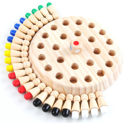 Juego de memoria de colores para niños | Juego de mesa de madera para mejorar la concentración, la lógica y la interacción entre padres e hijos