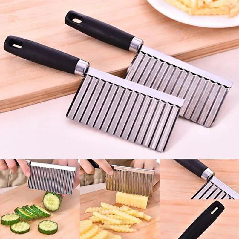 Cuchillo Para Verduras De Acero Inoxidable - Cuchillo De Sierra Para Patatas Fritas Y Verduras