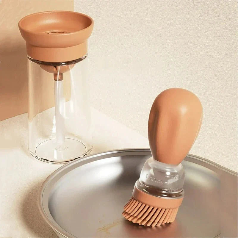 Dispensador De Aceite Con Cepillo De Silicona - Dosificación Precisa Y Fácil De Usar Para Cocinar Y Asar