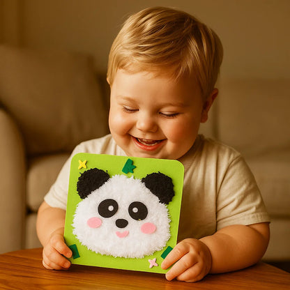 Kit de manualidades de animales DIY para niños ⎜ Set de materiales creativos hechos a mano con pegatinas de dibujos animados