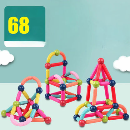 Juego de construcción magnético para niños | Colorido juguete de construcción para la creatividad, el aprendizaje STEM y las habilidades motoras