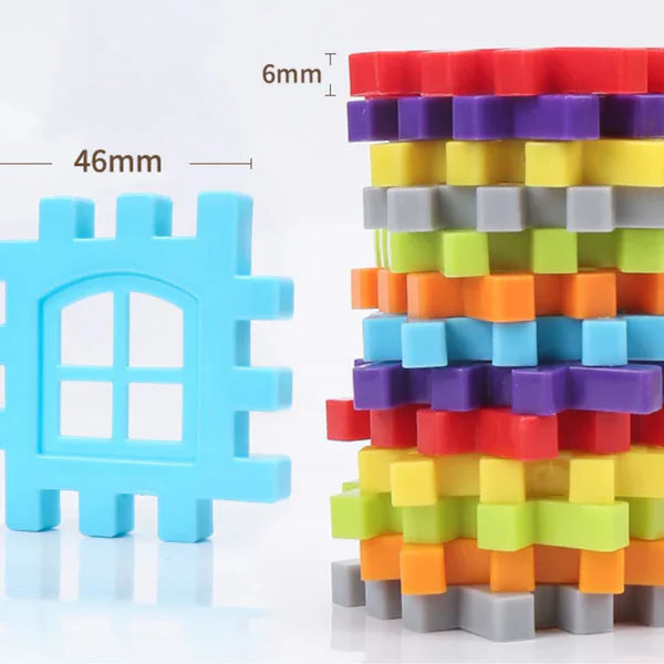 Juego de bloques de construcción para niños | Juguete de construcción creativa con ventanas para el aprendizaje imaginativo y las habilidades motoras finas Bloques de construcción