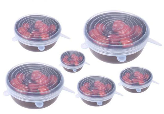 Juego De 6 Piezas De Tapas Flexibles De Silicona