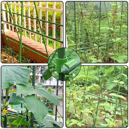 Pinza de Soporte de Plantas para Vallas de Jardín - Práctico Soporte de Pinza para Postes y Mallas