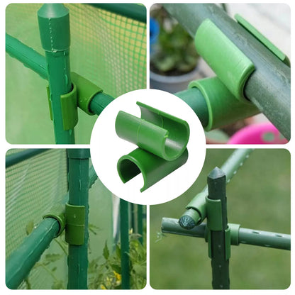 Pinza de Soporte de Plantas para Vallas de Jardín - Práctico Soporte de Pinza para Postes y Mallas