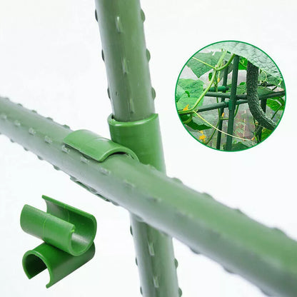 Pinza de Soporte de Plantas para Vallas de Jardín - Práctico Soporte de Pinza para Postes y Mallas