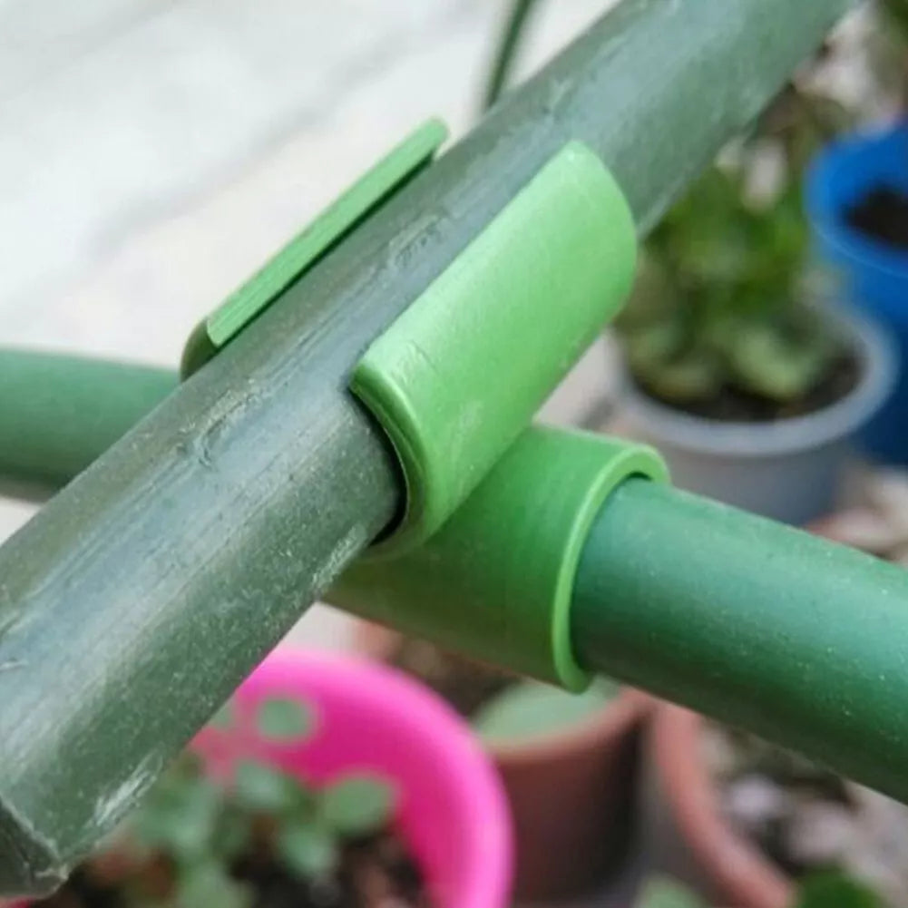 Pinza de Soporte de Plantas para Vallas de Jardín - Práctico Soporte de Pinza para Postes y Mallas