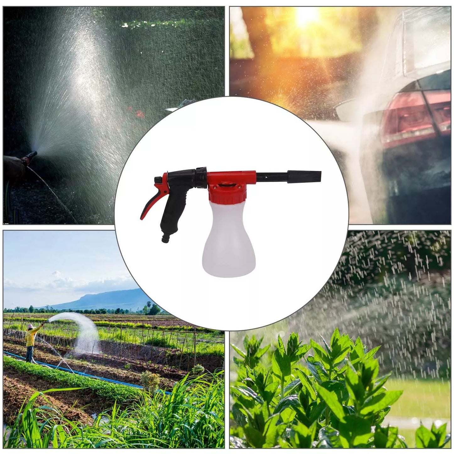 Pulverizador De Espuma Con Boquilla De Alta Presión - Pistola De Limpieza Eficiente Para El Jardín Y El Hogar