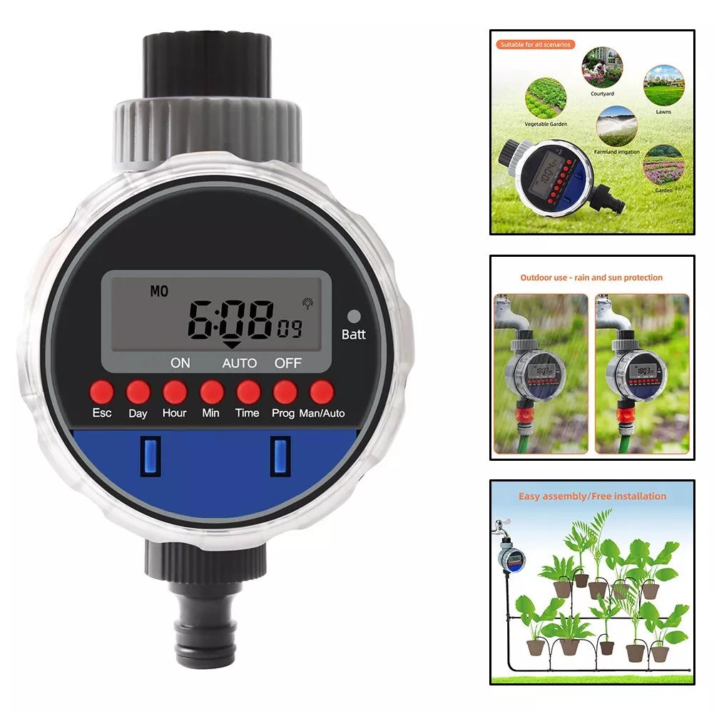 Temporizador Digital De Agua Con Pantalla LCD - Riego Automático Del Jardín Para Plantas