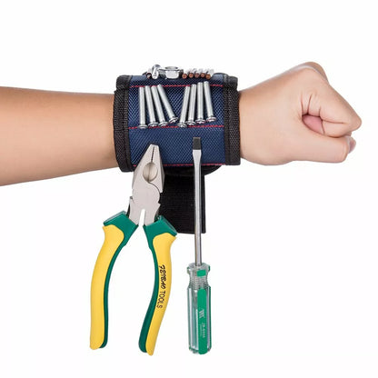 Muñequera Portaherramientas Magnética para Tornillos y Clavos