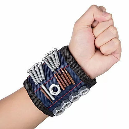 Muñequera Portaherramientas Magnética para Tornillos y Clavos