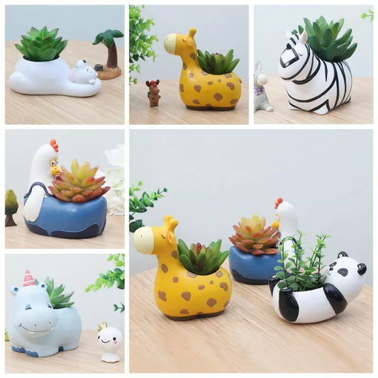 Maceteros de Animales - Divertidos Diseños de Animales para Suculentas y Cactus