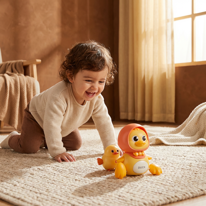 Familia de Patitos Juguete para Gatear y Aprender con Música para Bebés