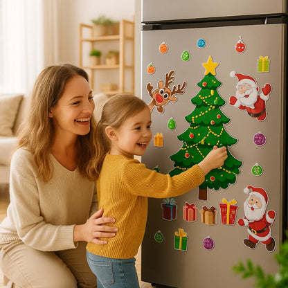 Conjunto navideño Montessori de pegatinas magnéticas para decorar tú mismo