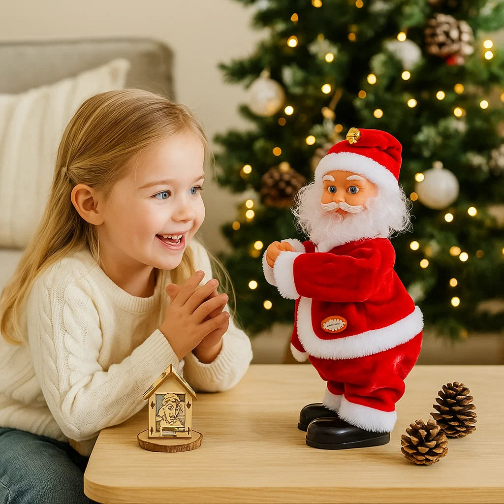 Juguete infantil de papá noel bailarín