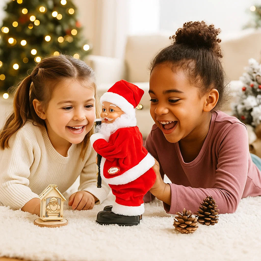 Juguete infantil de papá noel bailarín