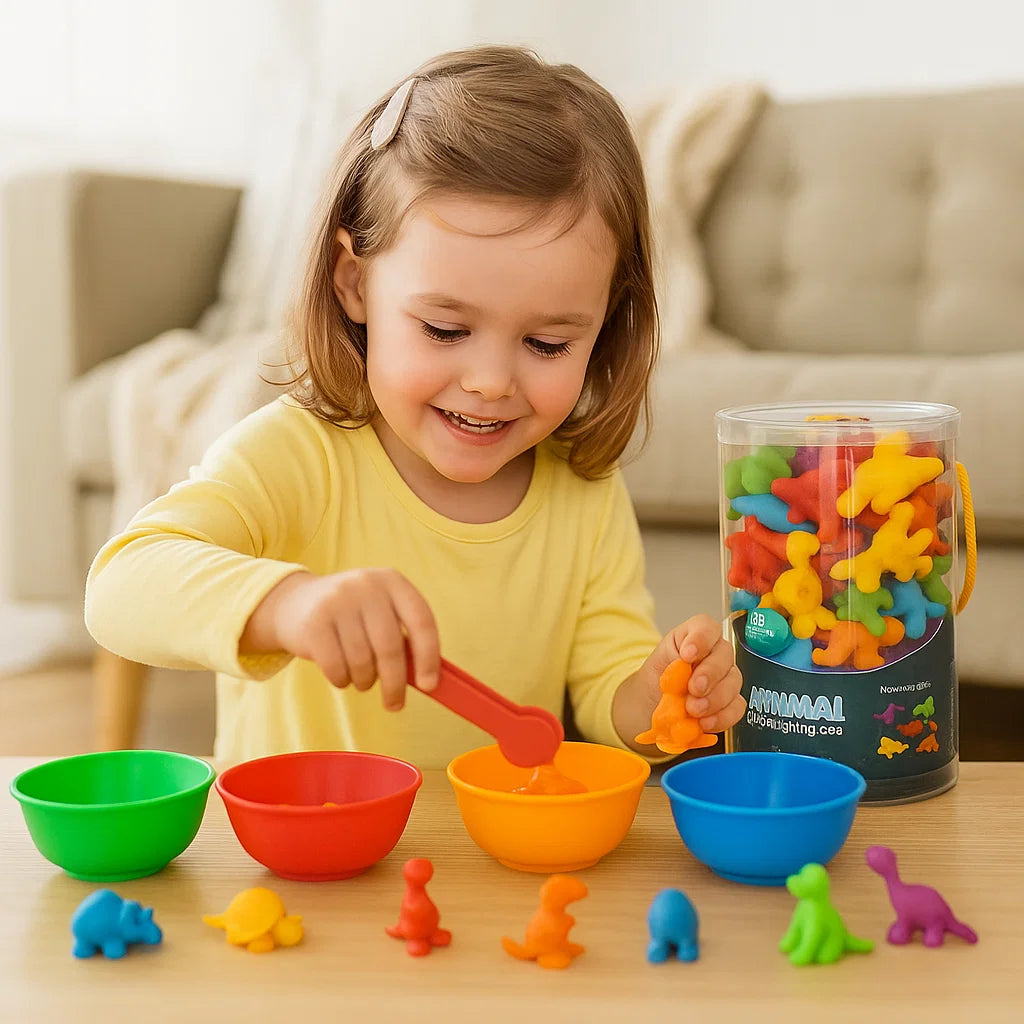 Juego montessori de clasificación de colores