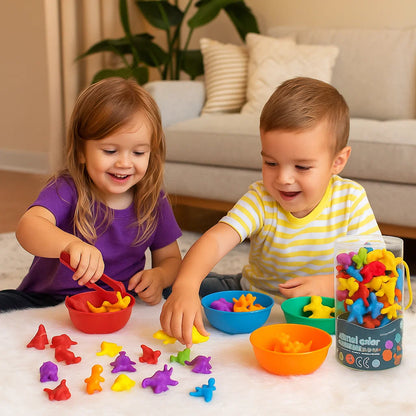 Juego montessori de clasificación de colores