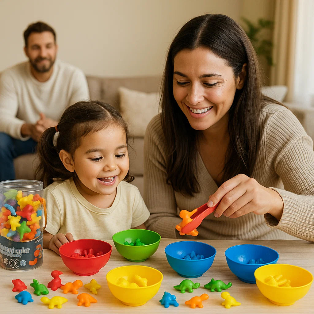 Juego montessori de clasificación de colores