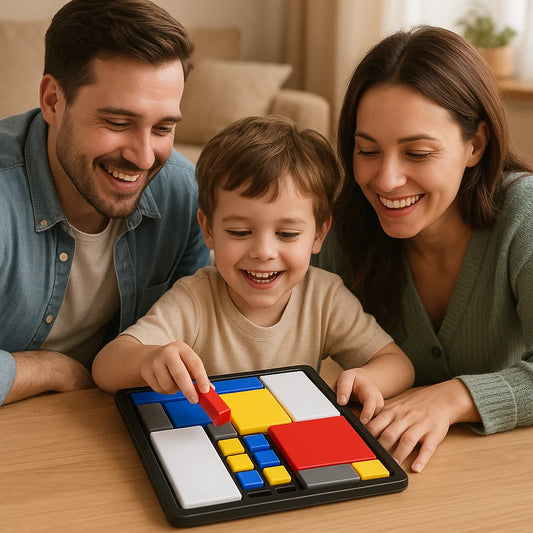 Juego de bloques geométricos creativo