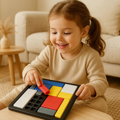 Juego de bloques geométricos creativo