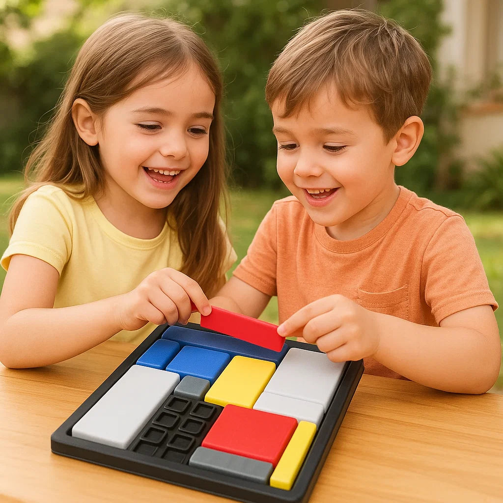 Juego de bloques geométricos creativo