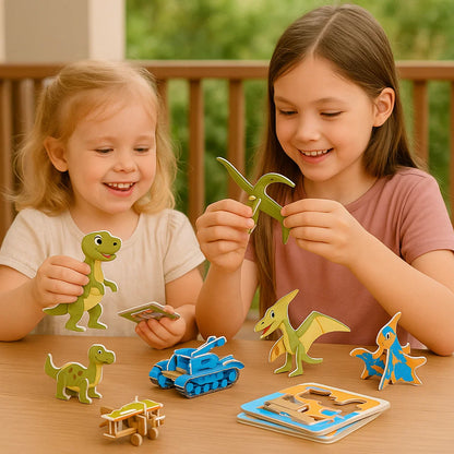 Set de rompecabezas 3D de dibujos animados para niños
