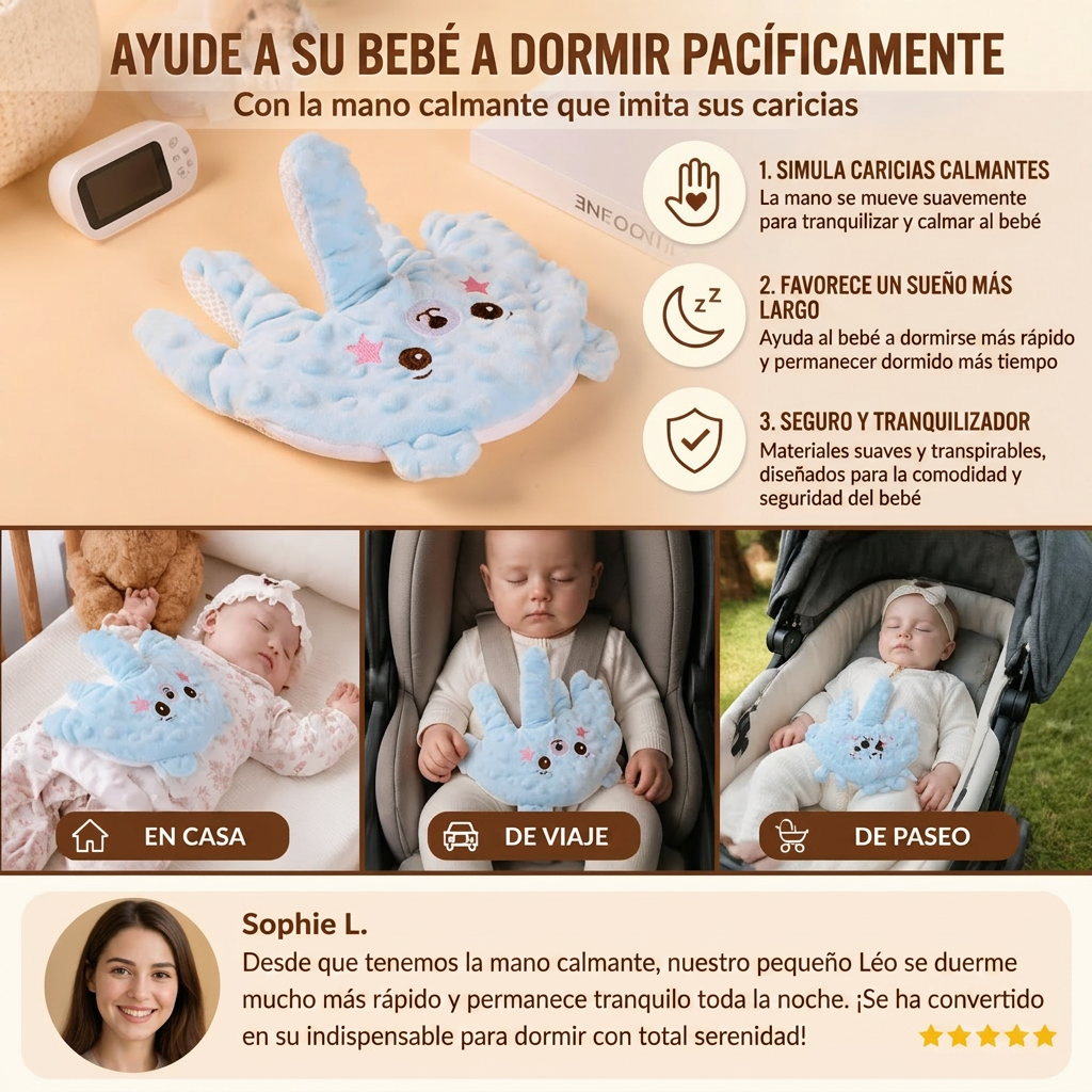 Ayuda para dormir para bebés con función de suaves palmaditas – favorece un sueño tranquilo e independiente